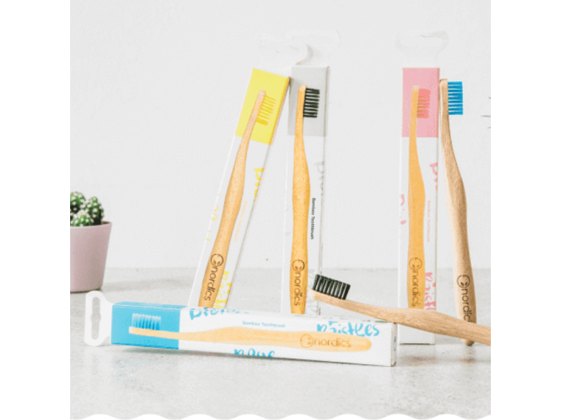 Nordics Bamboo Toothbrush with Charcoal Bristles