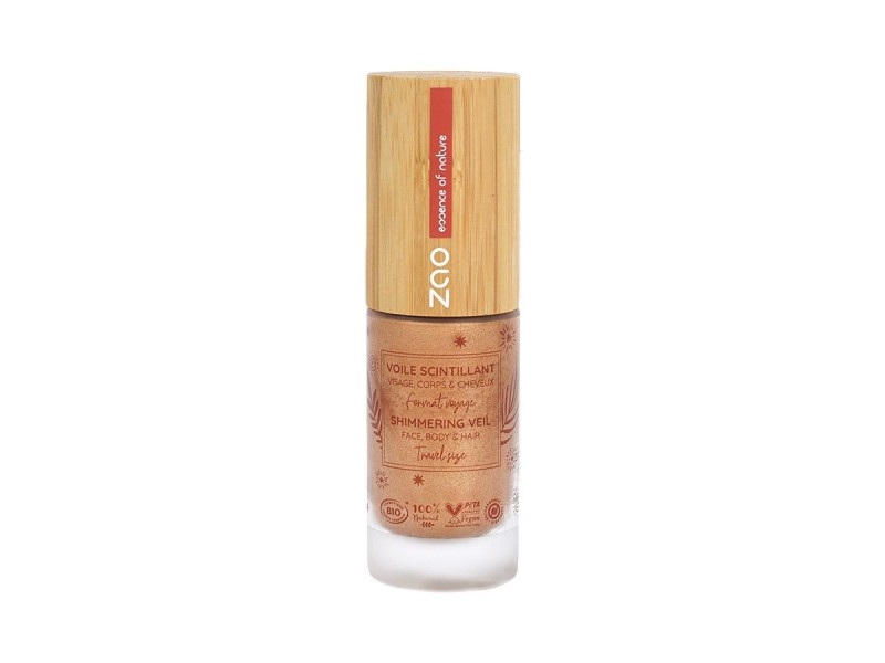 Zao Organic Shimmering Veil – Βιολογικό Λάδι Λάμψης για Πρόσωπο, Σώμα & Μαλλιά