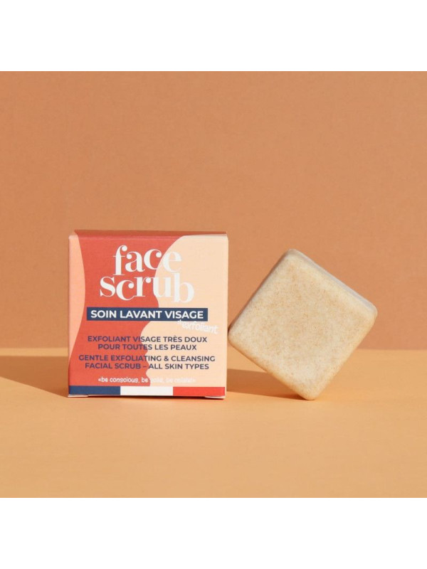 Lamazuna Solid Gentle Exfoliating & Cleansing Face Scrub - All skin types