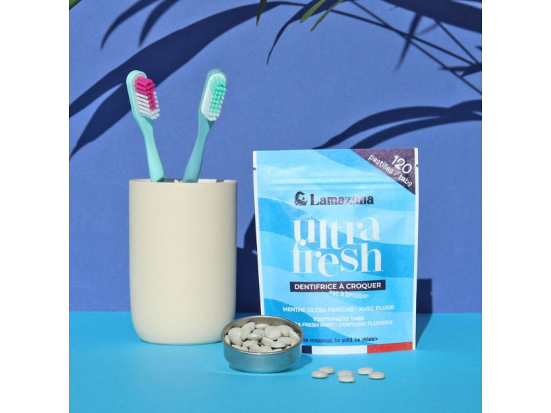 Lamazuna Toothpaste Tabs - Greenfresh - Nettle Powder & Mint Flavour - COSMOS Organic