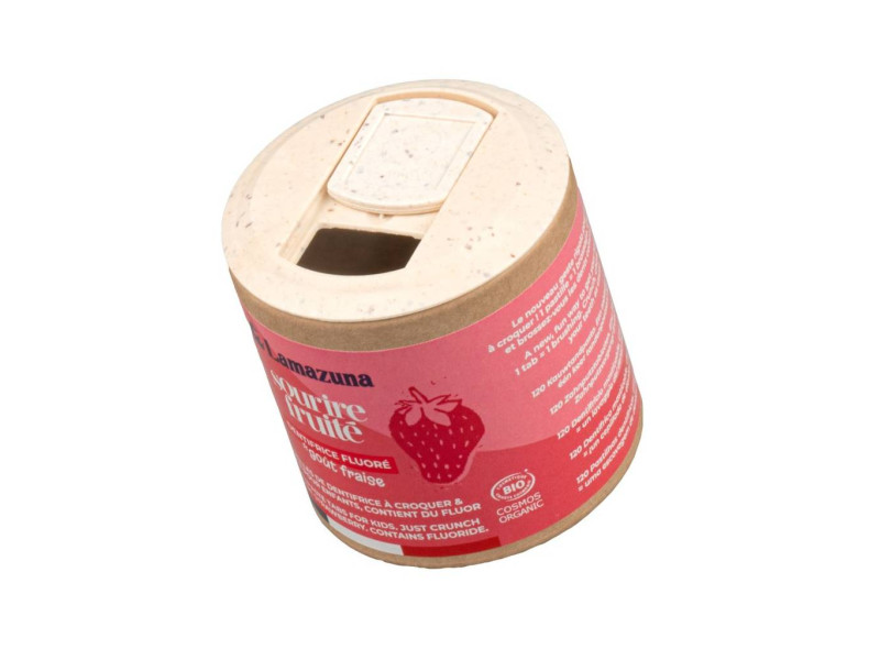 Lamazuna Toothpaste Tabs For Kids - Strawberry with fluoride - COSMOS Organic