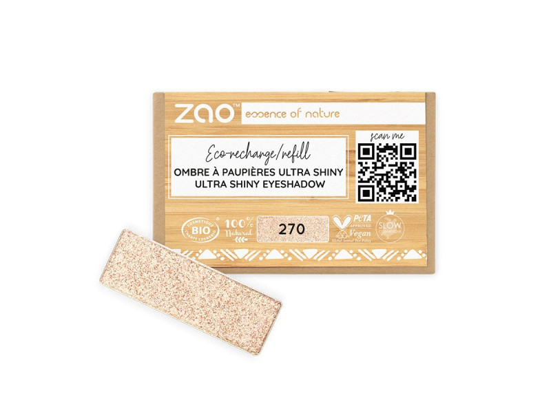 Zao Organic Eyeshadow Rectangle Ultra Shiny Refill - Ultra Shiny Σκιά Ματιών (ανταλλακτικό)