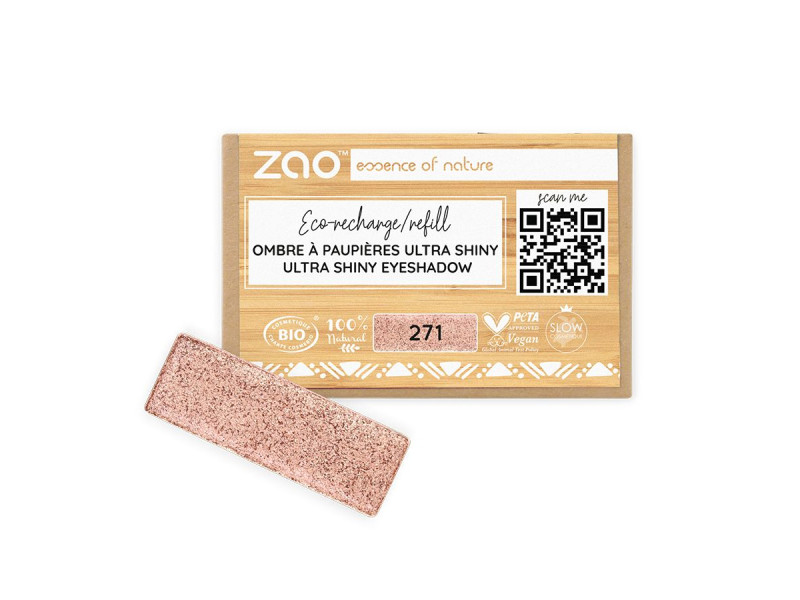Zao Organic Eyeshadow Rectangle Ultra Shiny Refill - Ultra Shiny Σκιά Ματιών (ανταλλακτικό)