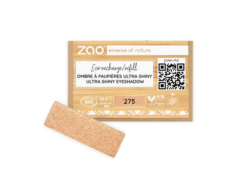 Zao Organic Eyeshadow Rectangle Ultra Shiny Refill - Ultra Shiny Σκιά Ματιών (ανταλλακτικό)