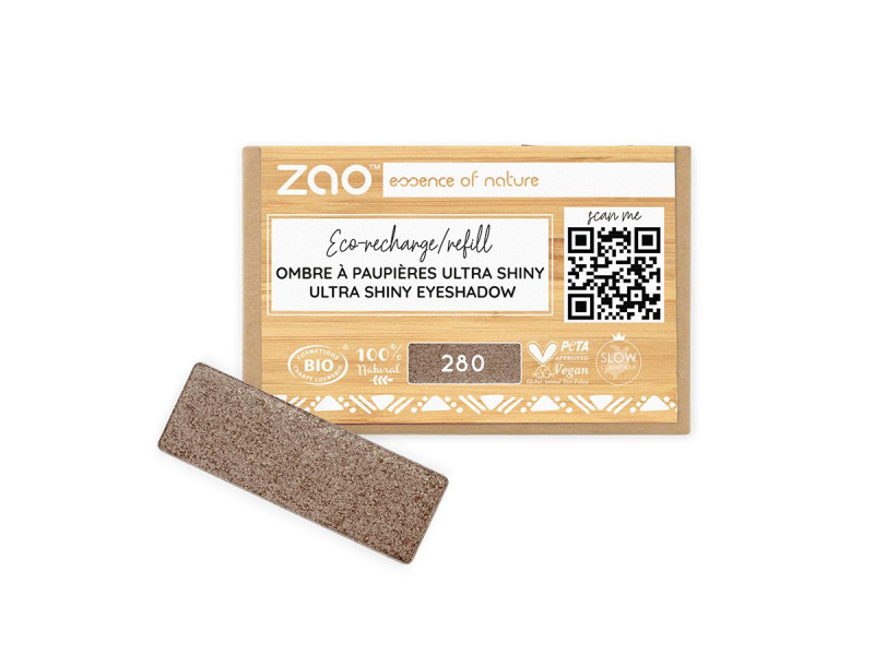 Zao Organic Eyeshadow Rectangle Ultra Shiny Refill - Ultra Shiny Σκιά Ματιών (ανταλλακτικό)