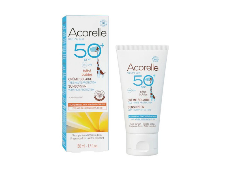 Acorelle Certified Organic Baby Sunscreen SPF50