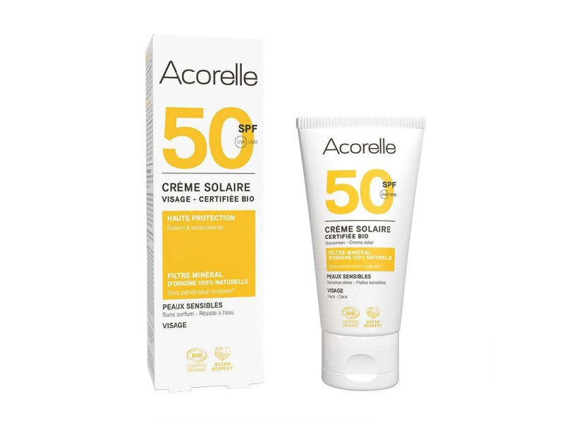 Acorelle Certified Organic Face Sunscreen SPF 50
