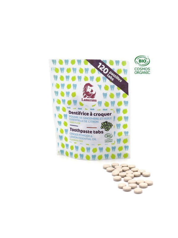 Lamazuna Toothpaste Tabs - Ginger & Lemon