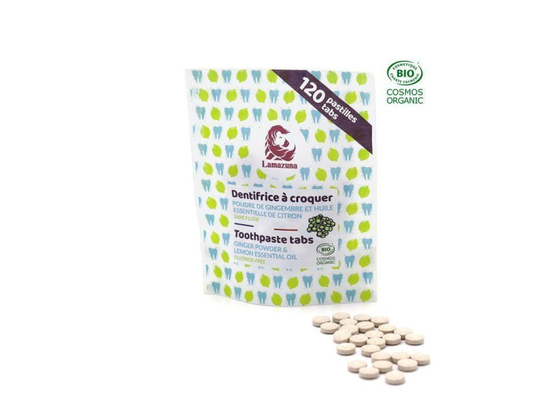 Lamazuna Toothpaste Tabs - Ginger & Lemon