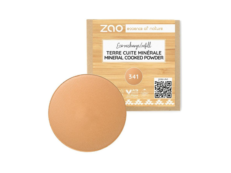 Zao Organic Mineral Cooked Powder Refill – Βιολογική baked πούδρα για ηλιοκαμένο & ομοιόμορφο αποτέλεσμα (Ανταλλακτικό)