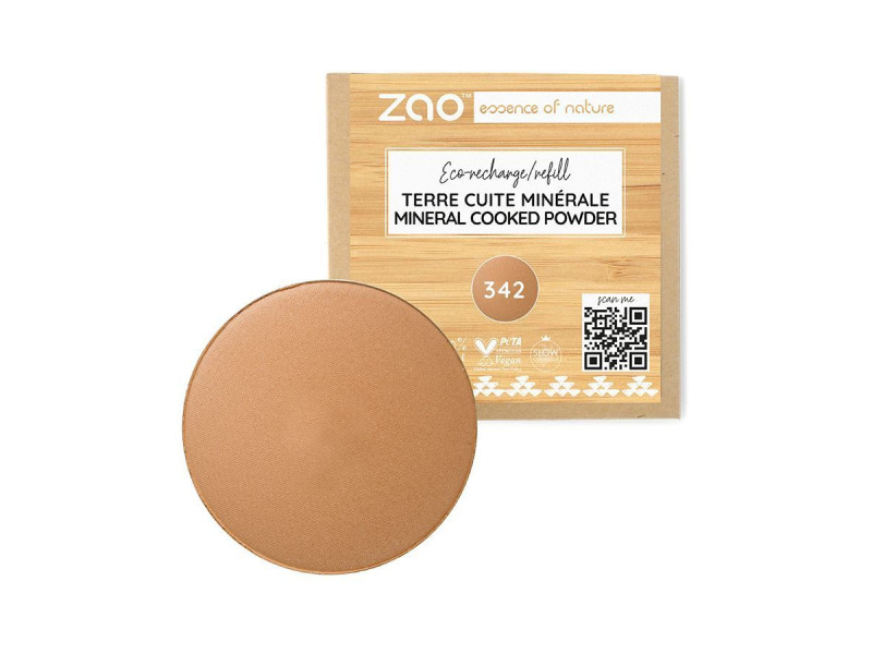 Zao Organic Mineral Cooked Powder Refill – Βιολογική baked πούδρα για ηλιοκαμένο & ομοιόμορφο αποτέλεσμα (Ανταλλακτικό)