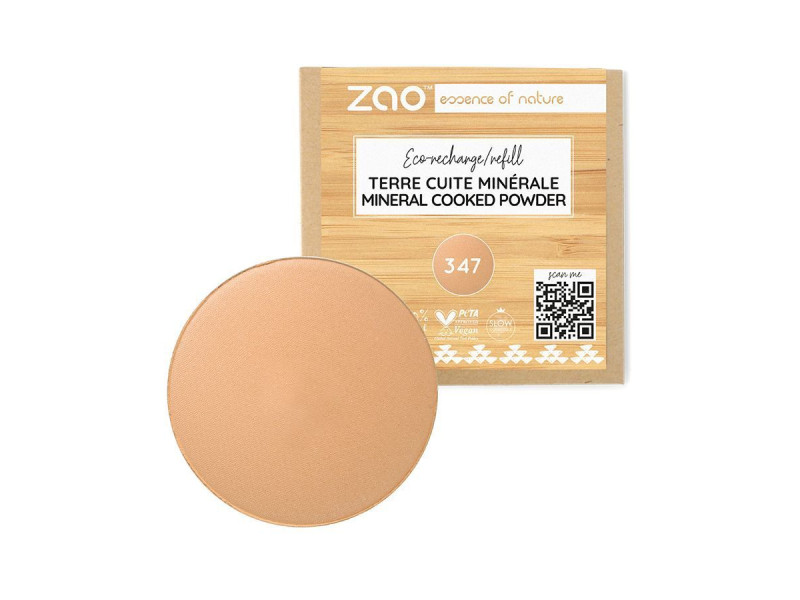 Zao Organic Mineral Cooked Powder Refill – Βιολογική baked πούδρα για ηλιοκαμένο & ομοιόμορφο αποτέλεσμα (Ανταλλακτικό)